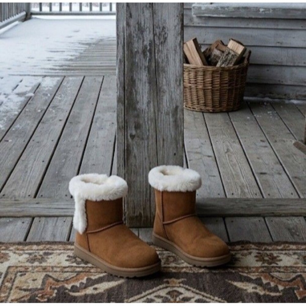 Sonoma Girls' Alainaa Faux fur Cozy Winter Boots AC2 Chestnut Sz 6 Girls / W 8 - Picture 1 of 9